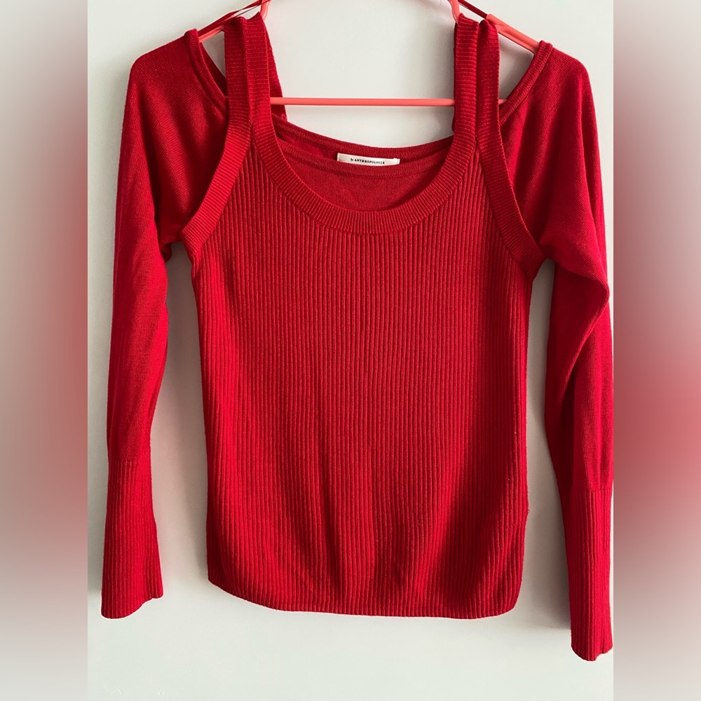 X small size Sweater in red color, Anthropologie brand
